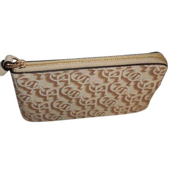 Coach Corner Zip Around Wristlet with Signature Monogram Print - Picture 3 of 5